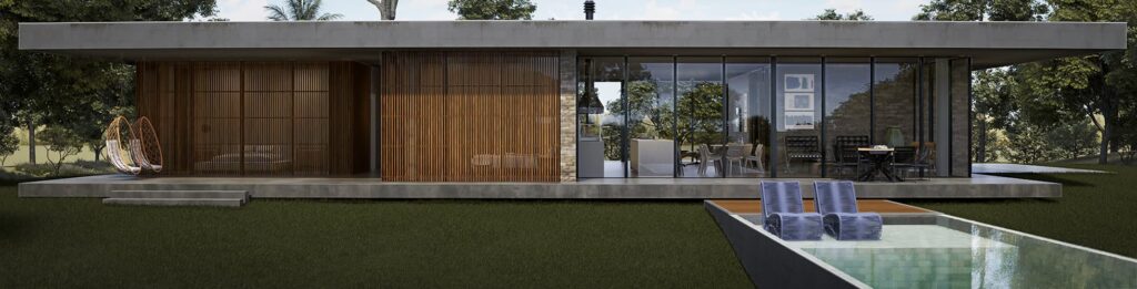 Fachada casa de alto padrão, projeto de arquiteto de alto padrão. Arquitetura de alto padrão.