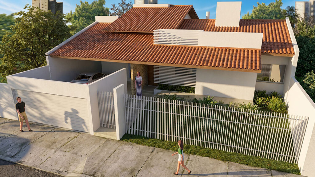 Projeto residencial do início da carreira do arquiteto Raphael Davila, linguagem ainda em formação.