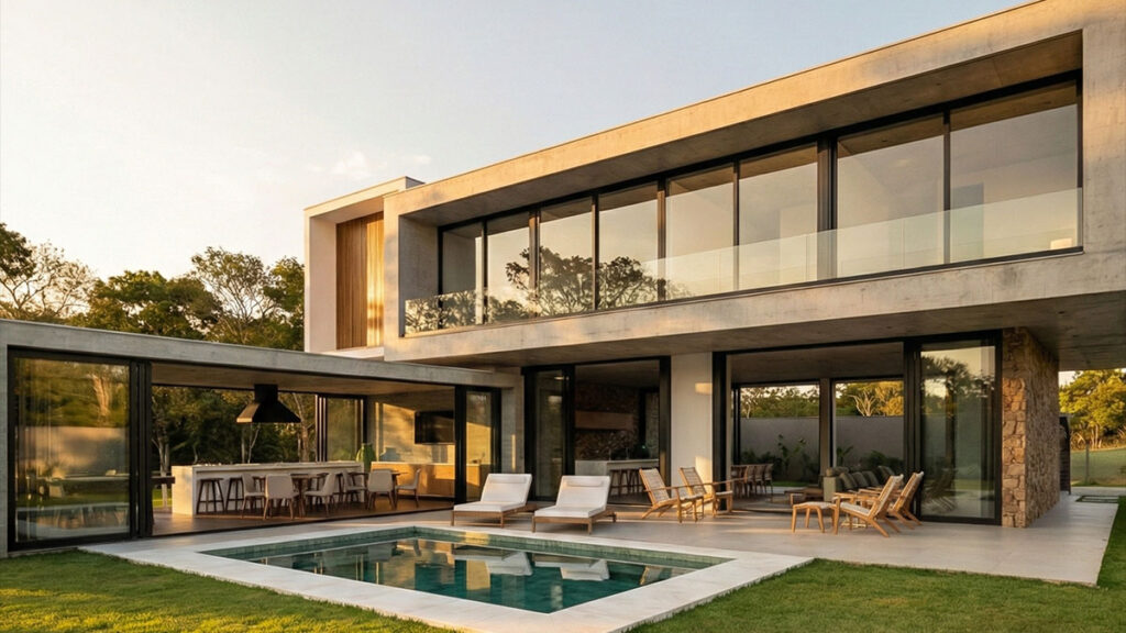 Residência de alto padrão em condomínio fechado em Arraial d'Ajuda, Bahia, projeto do escritório Raphael Davila Arquitetura.